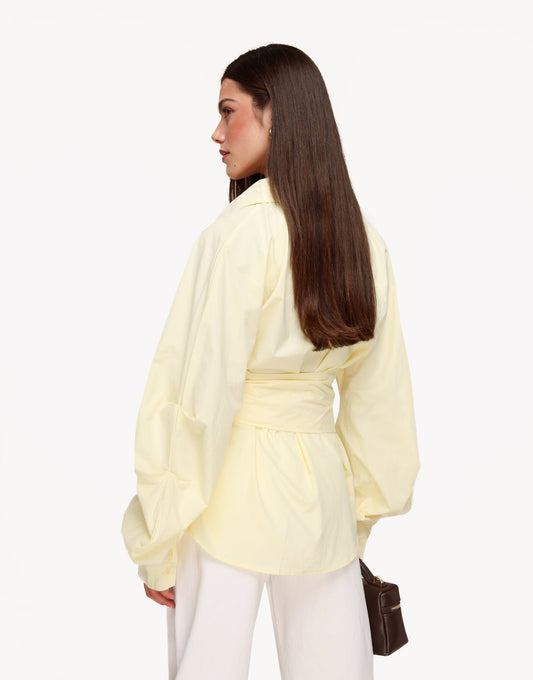 Lichtgele Gestrikte - Blouse - Olivia & Kate