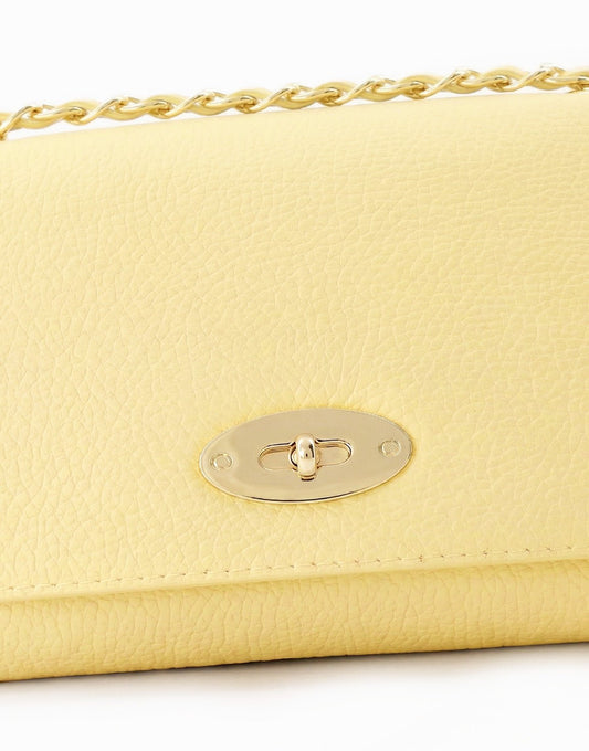 Lichtgele Leren Crossbody - Tas - Olivia & Kate