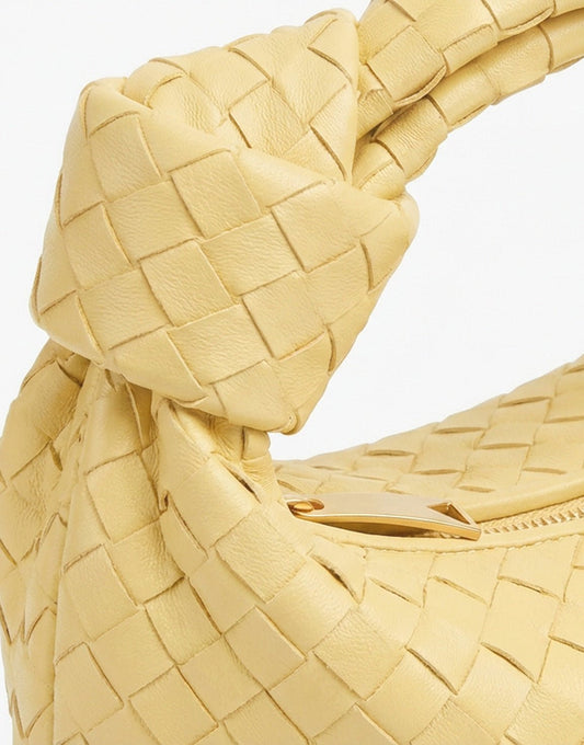 Lichtgele Middel Gevlochten - Tas - Olivia & Kate