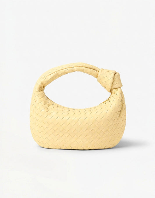 Light Yellow Medium Braided - Bag - Olivia & Kate
