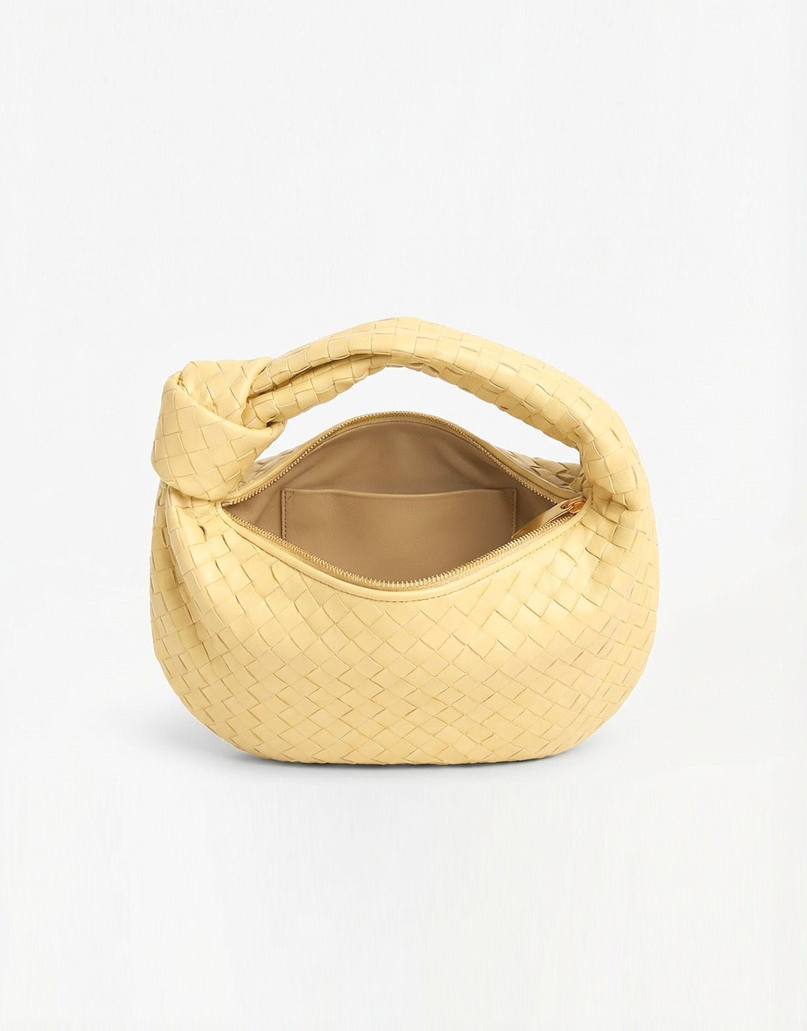Light Yellow Medium Braided - Bag - Olivia & Kate