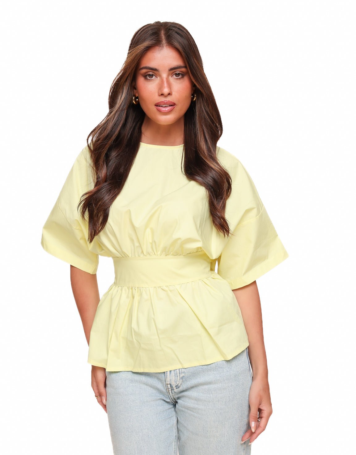 Lichtgele Strik Oversized - T-Shirt - Olivia & Kate