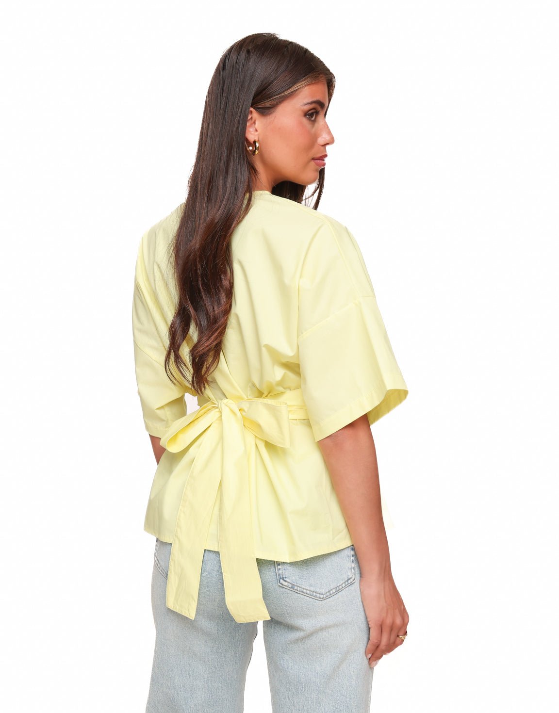 Lichtgele Strik Oversized - T-Shirt - Olivia & Kate