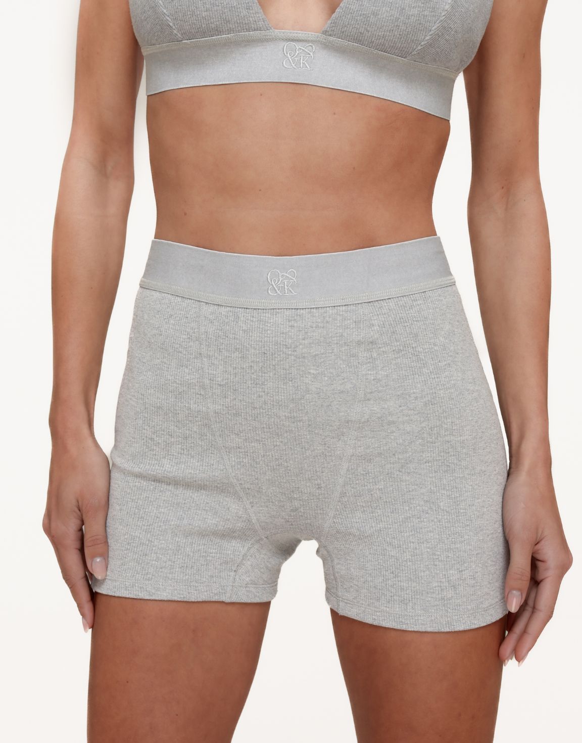 Lichtgrijze Boxer - Short - Olivia & Kate