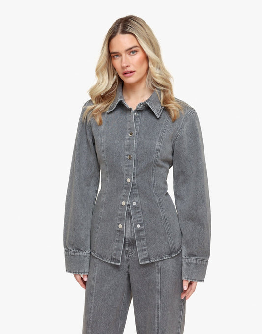 Lichtgrijze Gestikte Naden - Set - Olivia & Kate