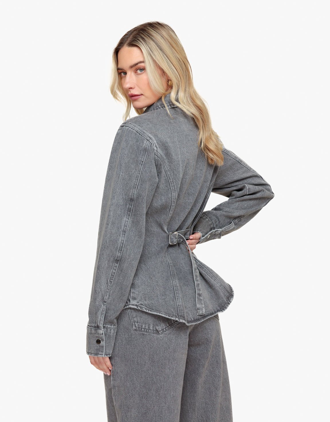 Lichtgrijze Gestikte Naden - Set - Olivia & Kate