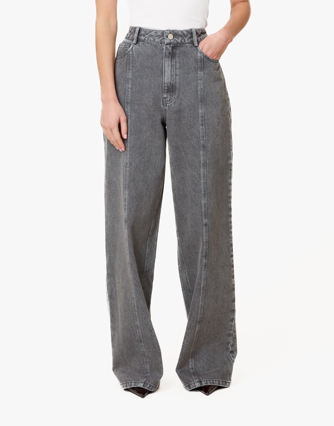 Lichtgrijze Gestikte Naden - Set - Olivia & Kate