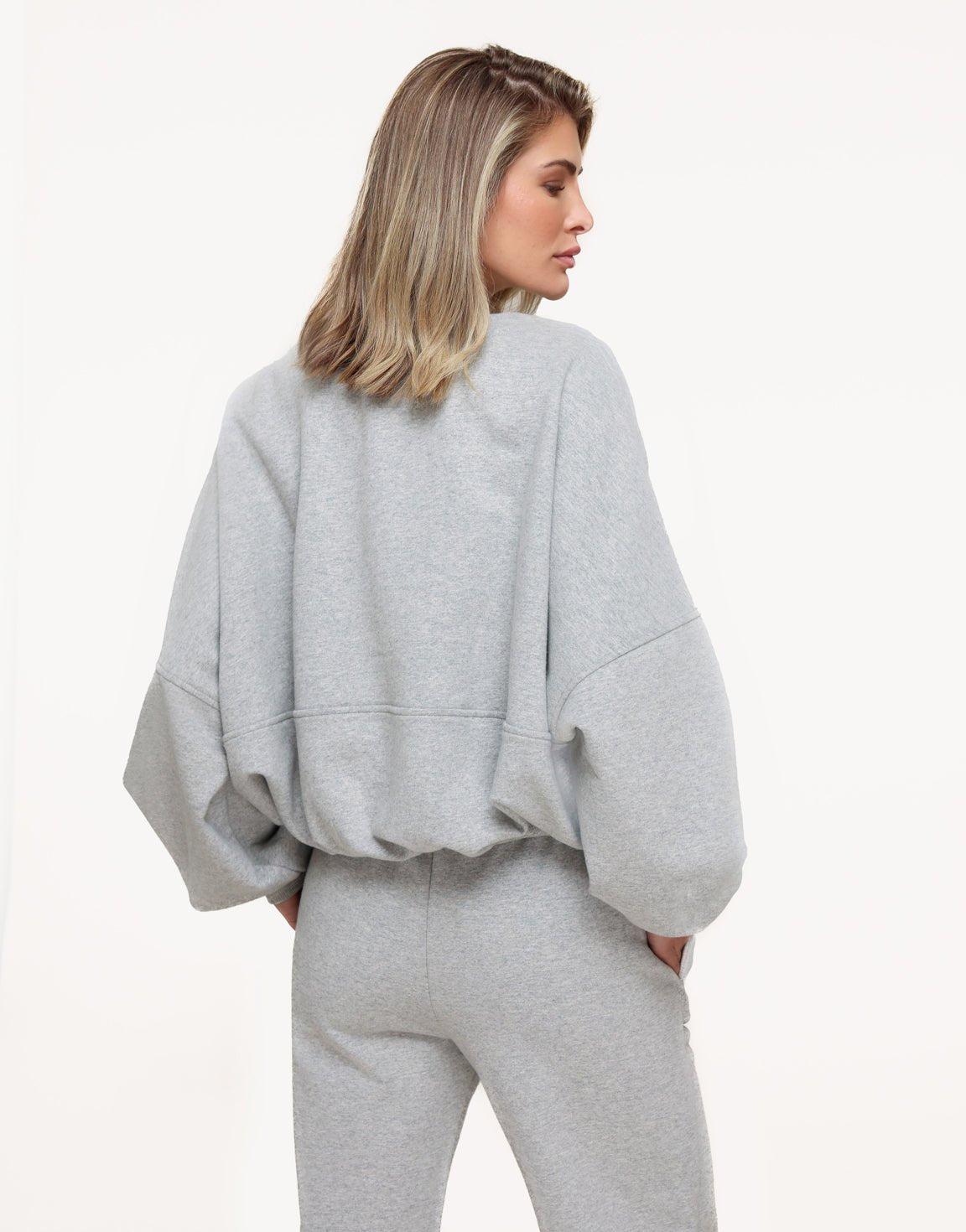 Lichtgrijze Jogging LS - Vest - Olivia & Kate