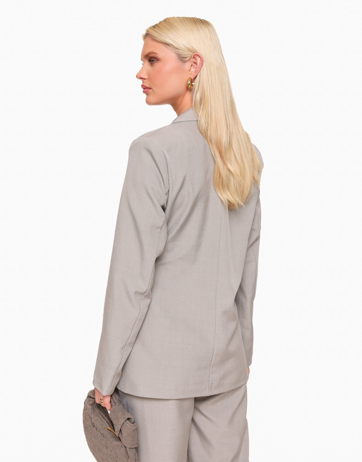 Light Gray Modern Wrap - Blazer - Olivia & Kate