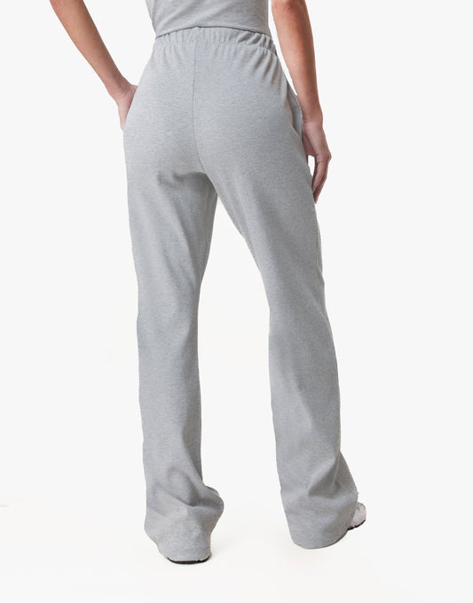 Lichtgrijze Ribbel Lounge Lange - Broek - Olivia & Kate