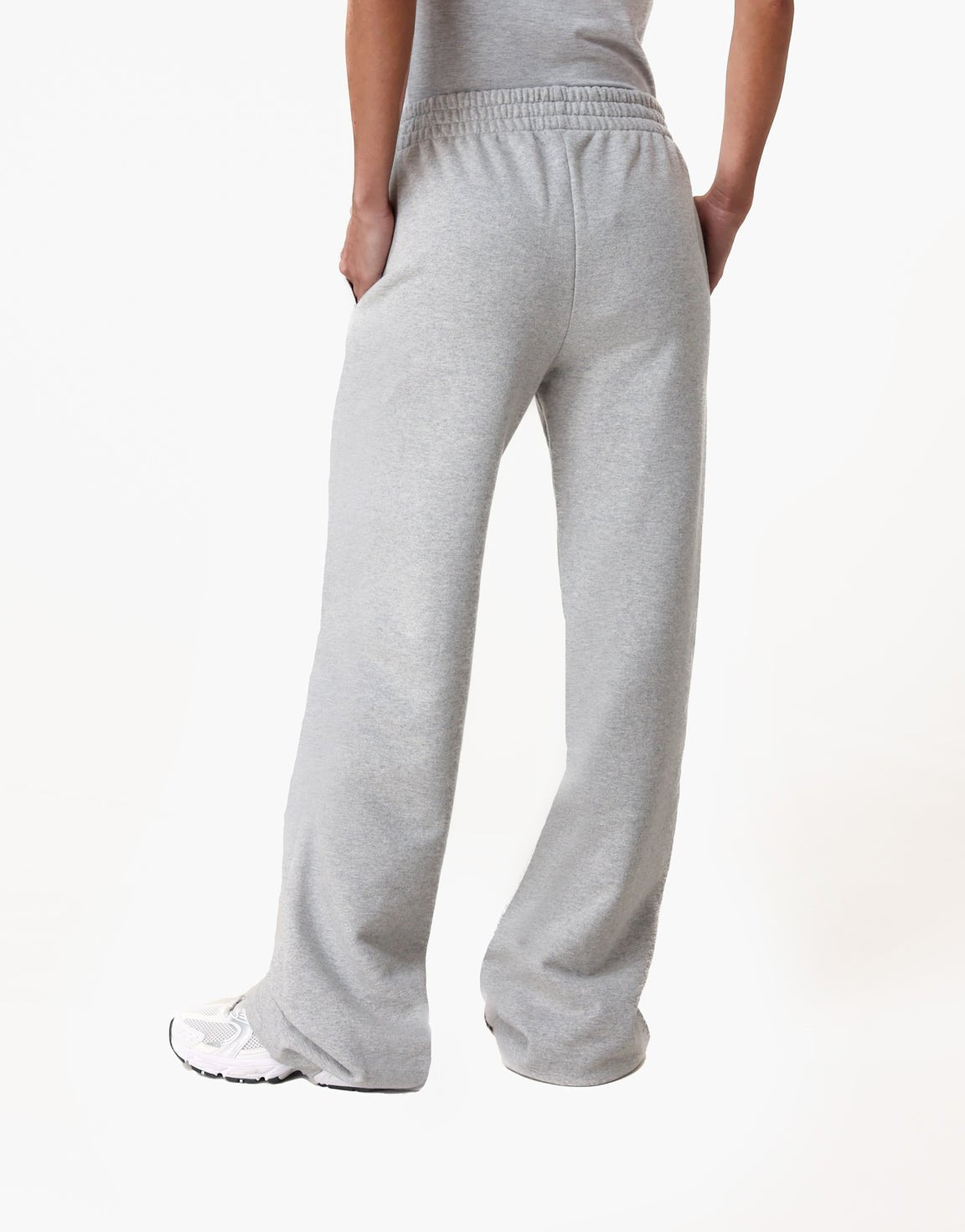 Lichtgrijze Wijde Naden Jogging - Broek - Olivia & Kate