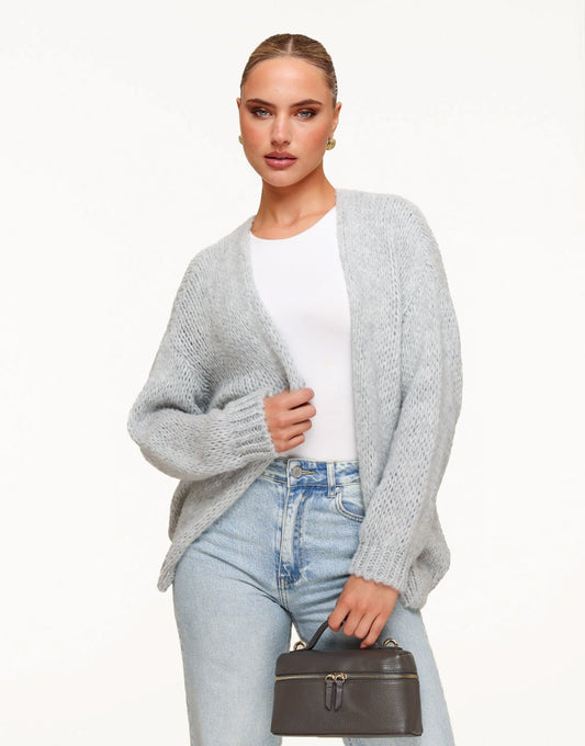 Lichtgrijze Wollen - Vest - Olivia & Kate