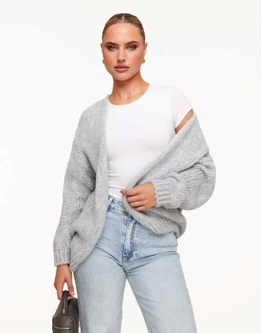 Lichtgrijze Wollen - Vest - Olivia & Kate