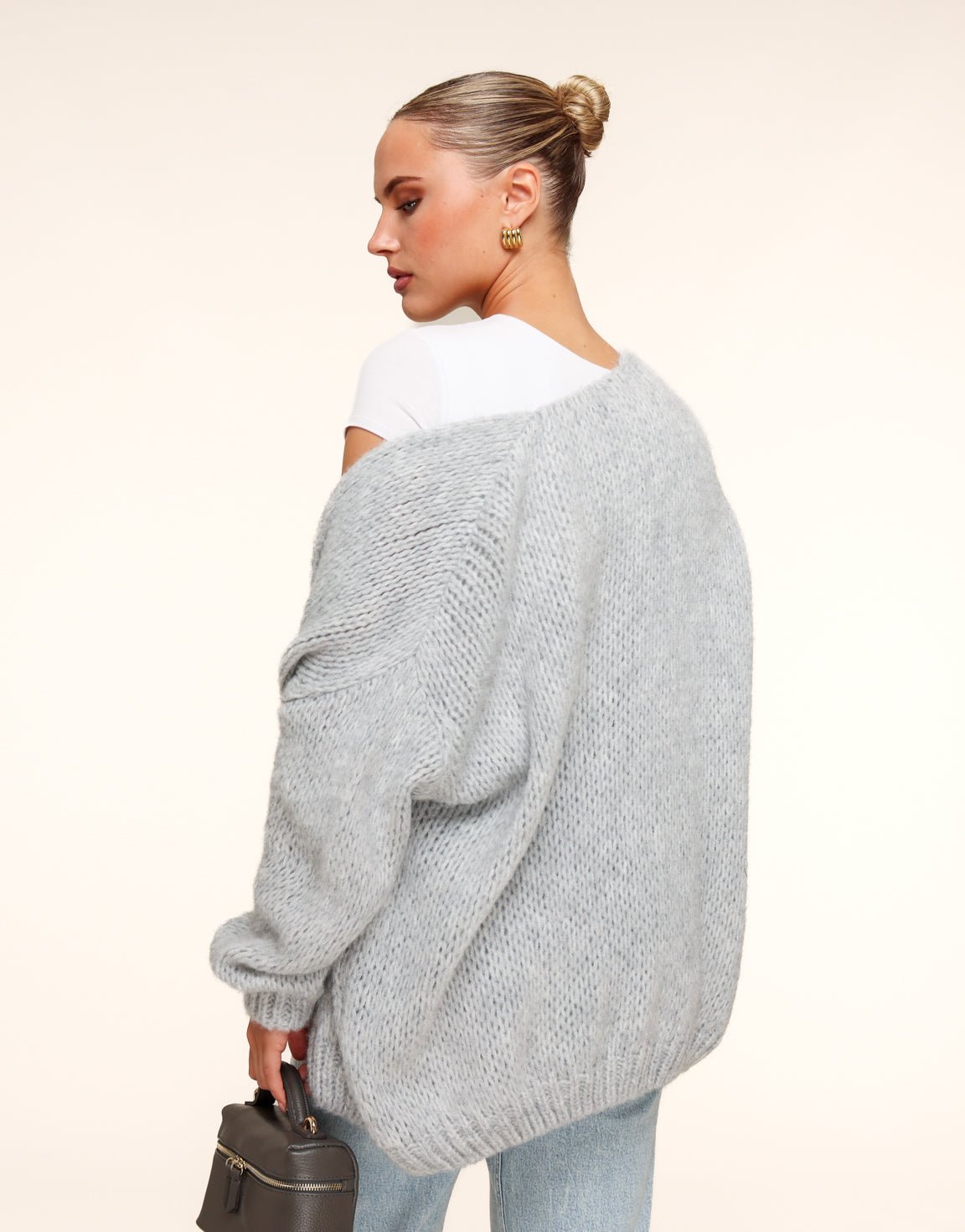 Lichtgrijze Wollen - Vest - Olivia & Kate