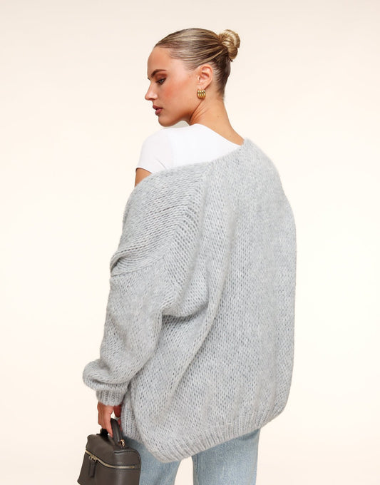 Lichtgrijze Wollen - Vest - Olivia & Kate