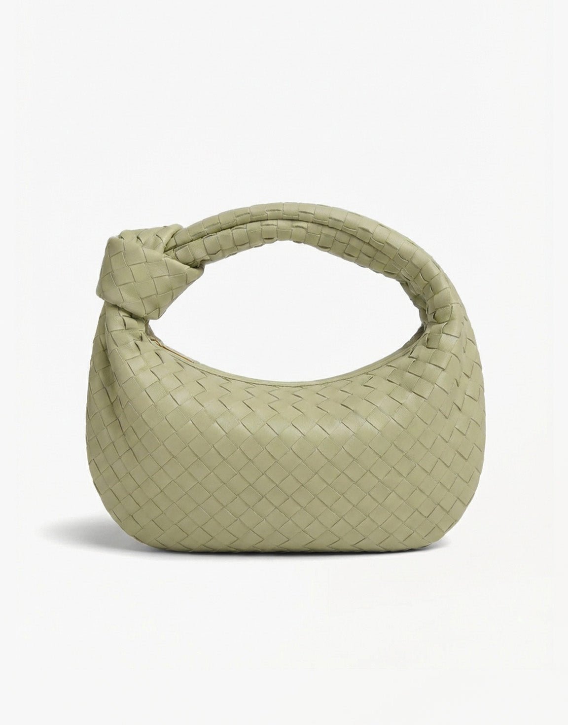 Lichtgroene Grote Brede Gevlochten - Tas - Olivia & Kate