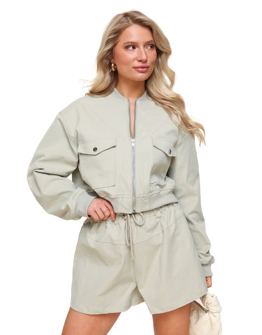 Lichtgroene Wijde - Short - Olivia & Kate