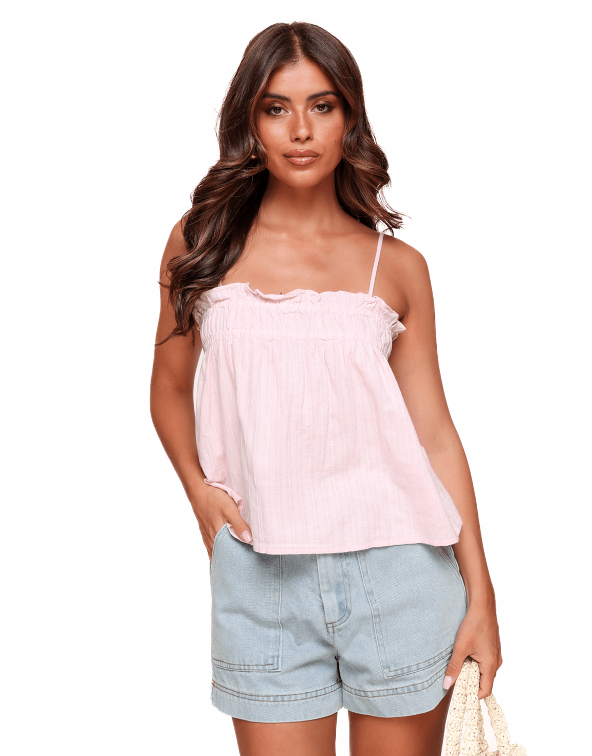 Lichtroze Mouwloze Wijde - Top - Olivia & Kate