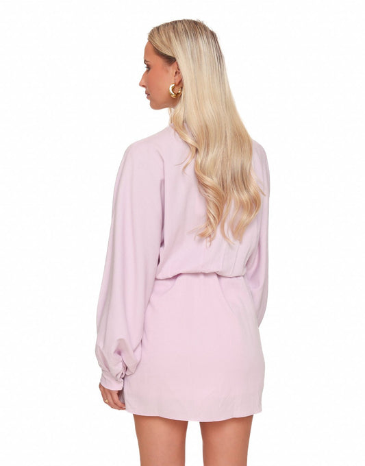 Lila Gestrikte - Jurk - Olivia & Kate