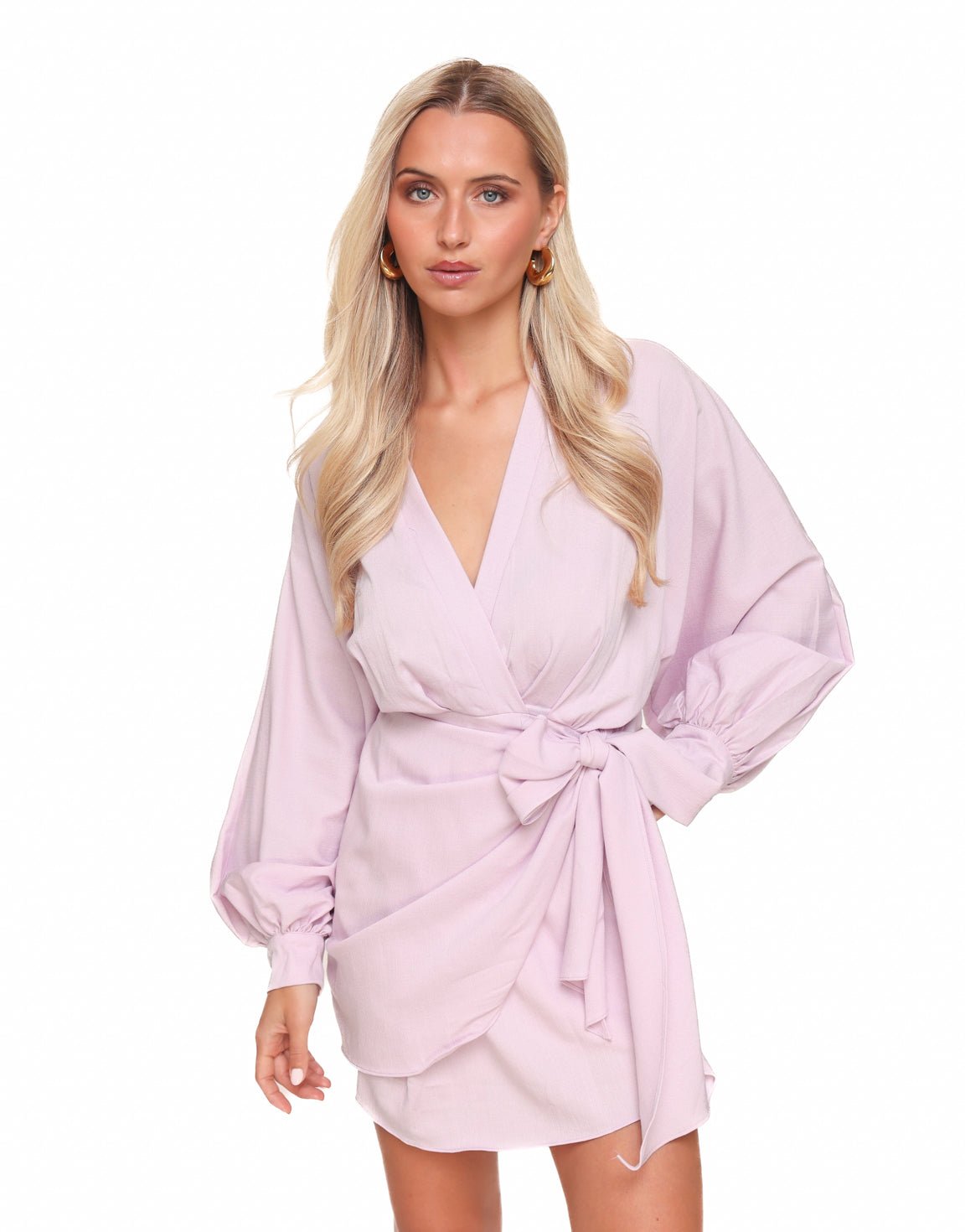 Lila Gestrikte - Jurk - Olivia & Kate