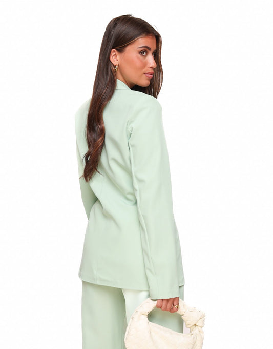 Mintgroene Moderne Wikkel - Blazer - Olivia & Kate