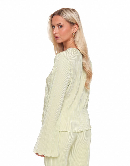 Mintgroene Plisse Wikkel - Top - Olivia & Kate