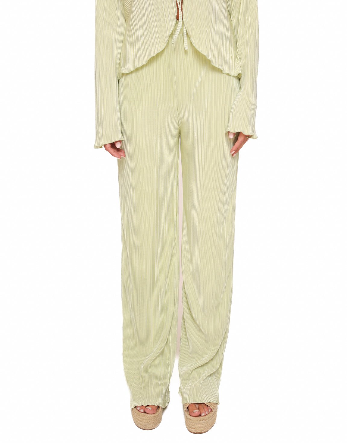 Mintgroene Wikkel Plisse - Set - Olivia & Kate