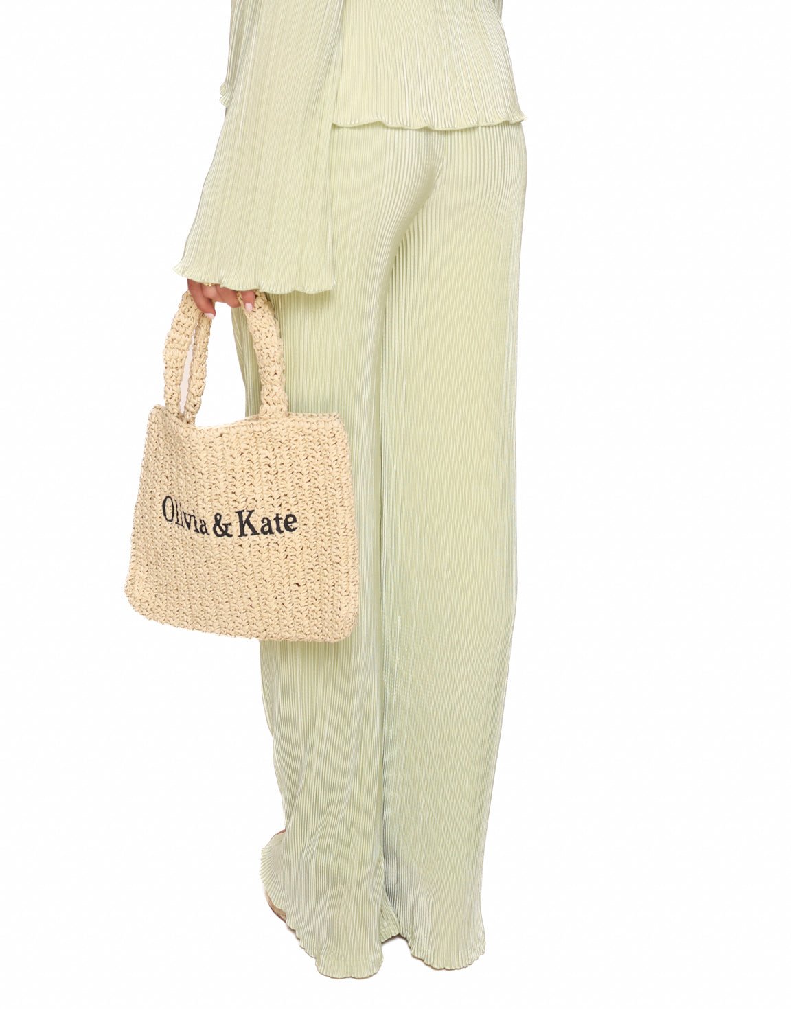 Mintgroene Wikkel Plisse - Set - Olivia & Kate