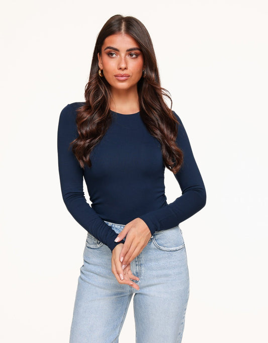 Navy Basic LS - Top - Olivia & Kate