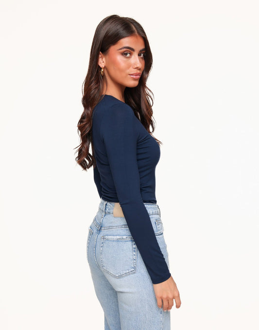 Navy Basic LS - Top - Olivia & Kate