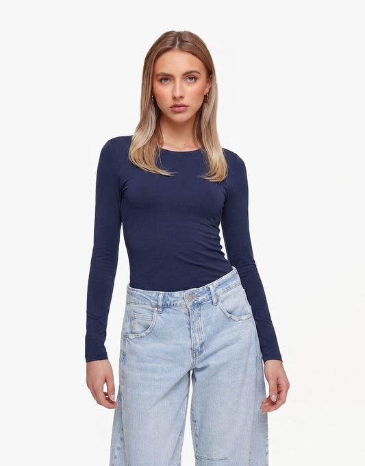 Navy Basic LS - Top - Olivia & Kate
