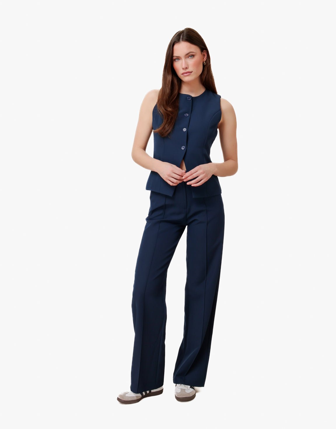 Navy Basic Rechte - Pantalon - Olivia & Kate