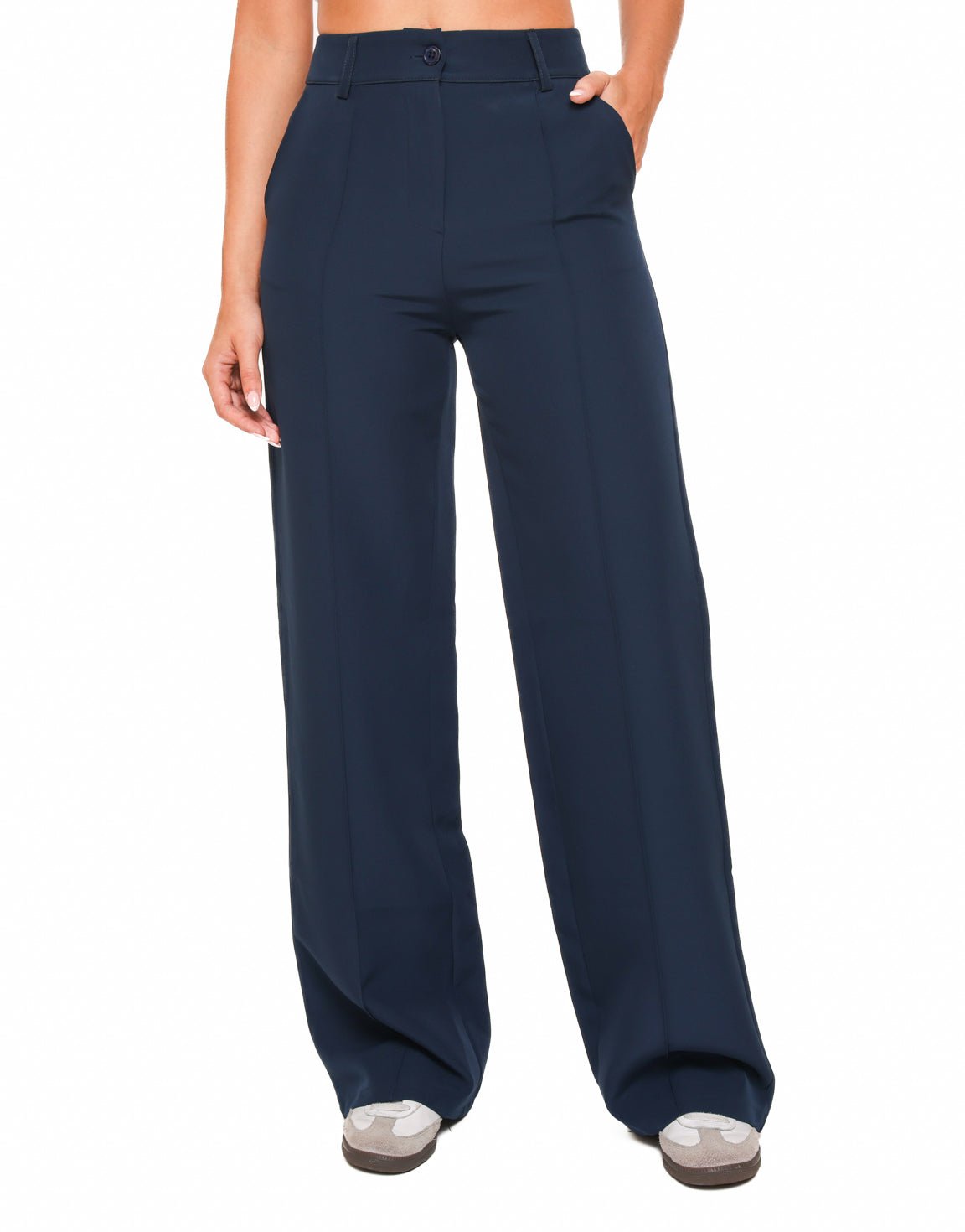 Navy Basic Rechte - Pantalon (nog niet online) - Olivia & Kate
