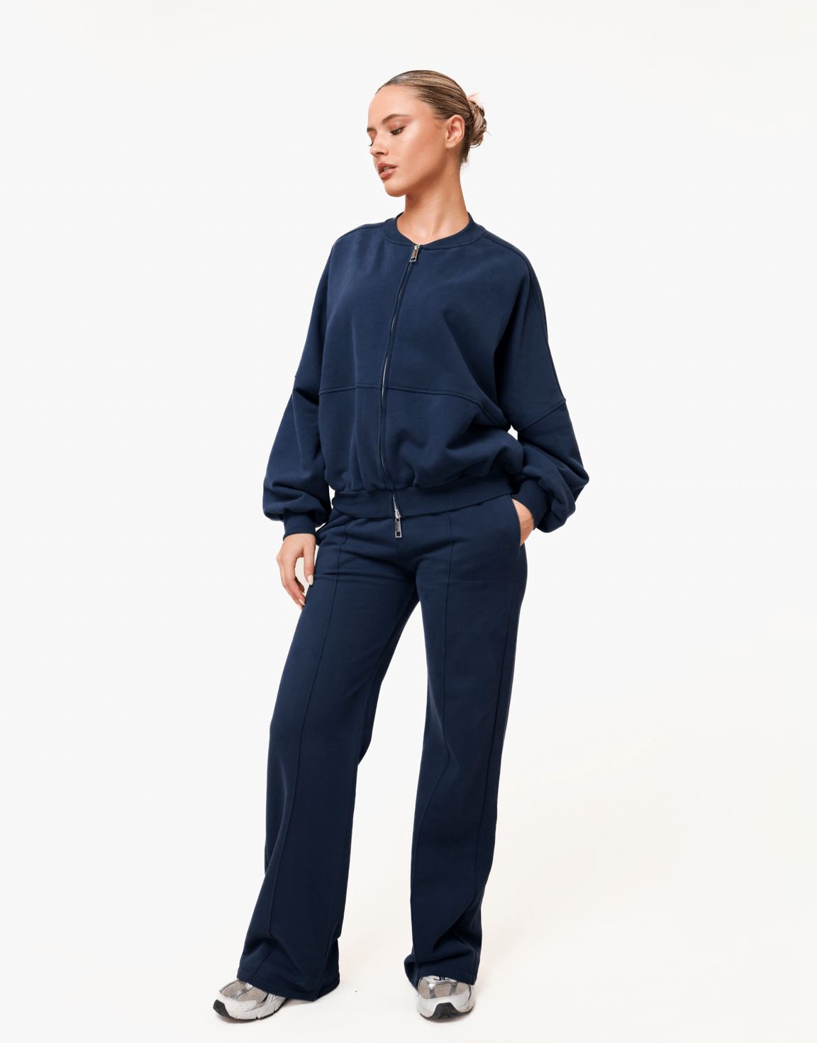 Navy Jogging LS - Vest - Olivia & Kate