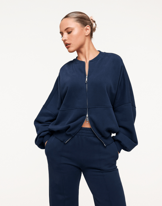Navy Jogging LS - Vest - Olivia & Kate