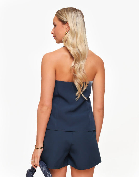 Navy Lage Halter - Gilet - Olivia & Kate