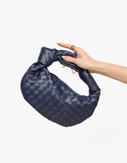 Navy Medium Braided - Bag - Olivia & Kate