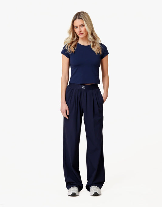 Navy O&K Cropped - Top + Navy O&K Broek - Set - Olivia & Kate