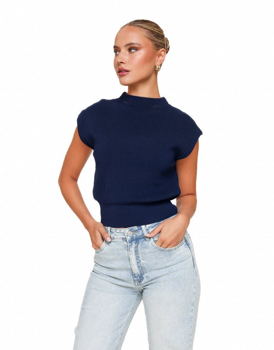 Navy Spencer - Top - Olivia & Kate