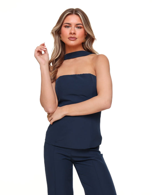Navy Strapless Hals - Set - Olivia & Kate