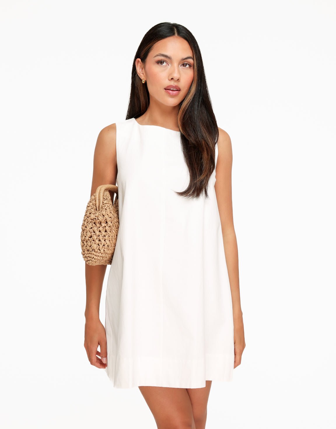Off White Mouwloze Wijde - Jurk - Olivia & Kate