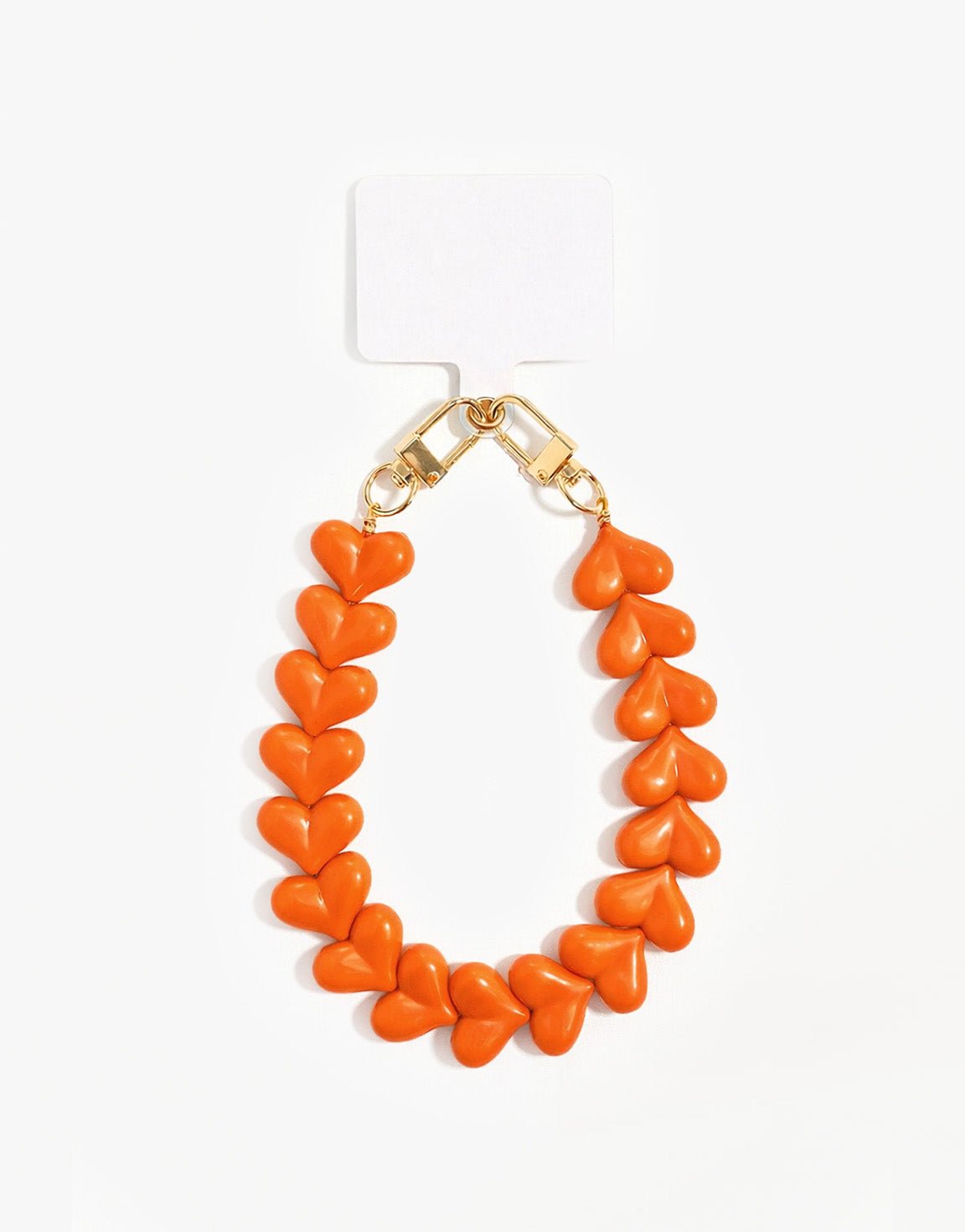 Oranje Brede Hartjes - Telefoonkoord - Olivia & Kate