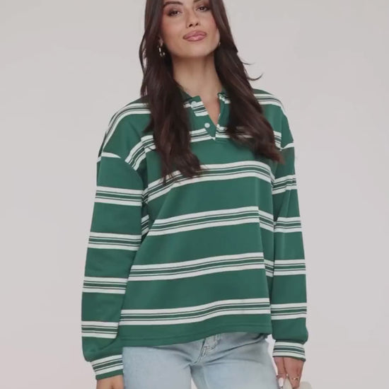 KLEDING-GROENE-GESTREEPTE-TRUI

