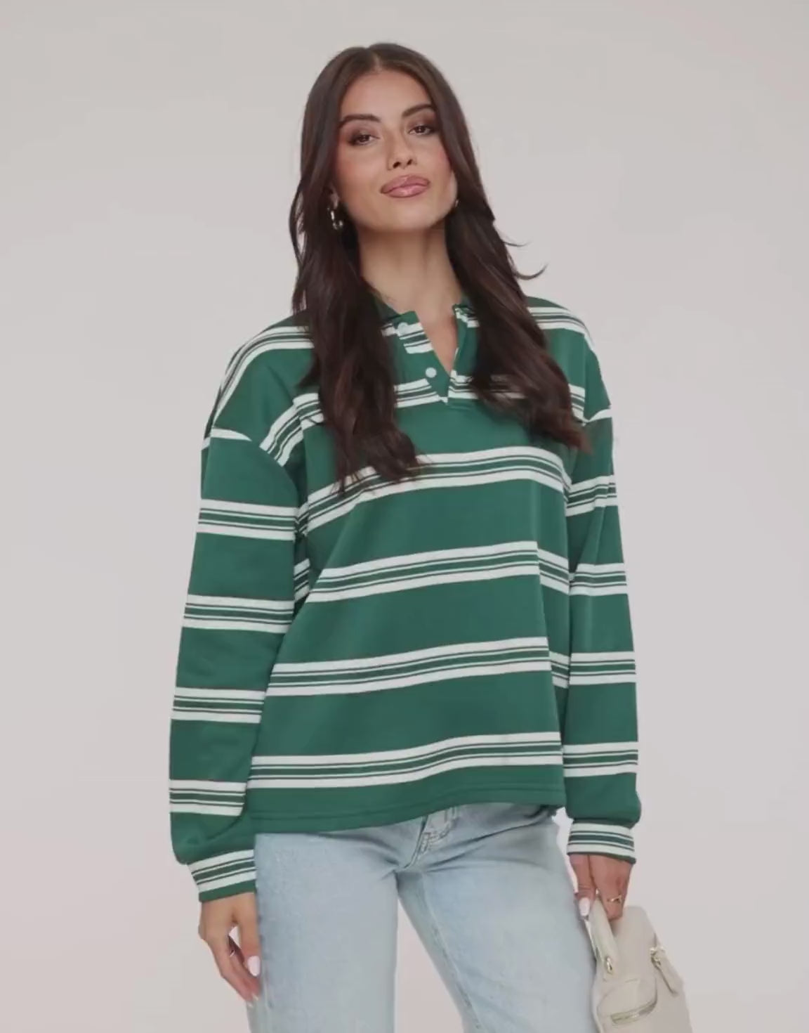 KLEDING-GROENE-GESTREEPTE-TRUI

