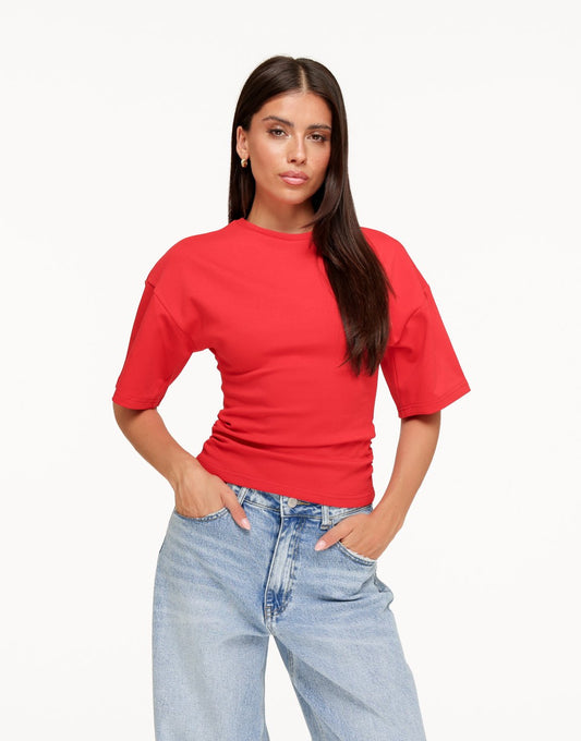 Rode Getailleerde - T-shirt - Olivia & Kate