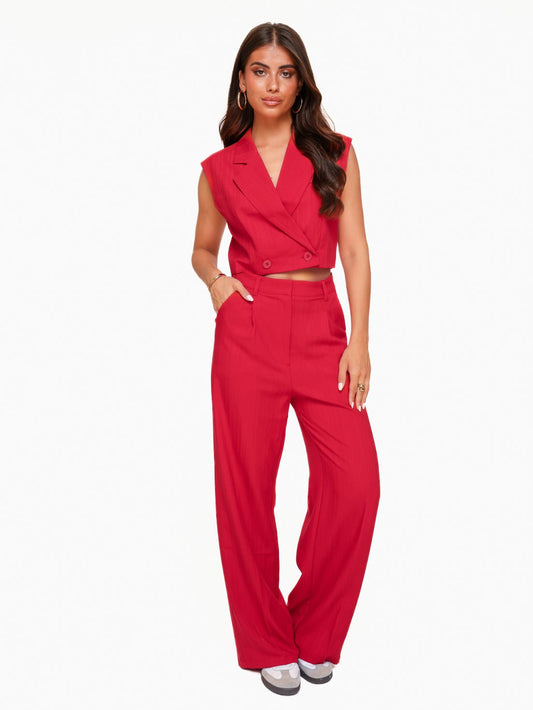 Rode Wijde - Pantalon - Olivia & Kate