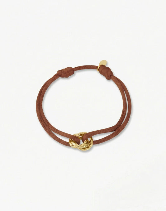 Roest Oranje Gedraaide Ringetjes Touw - Armband - Olivia & Kate