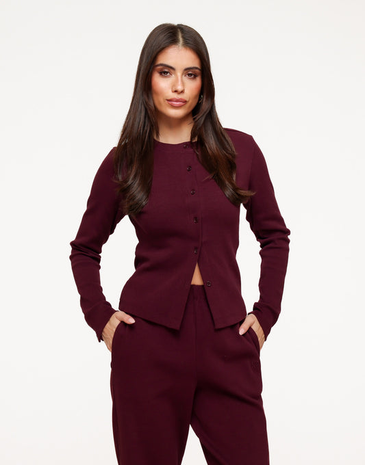 Aubergine Ribbel Lounge - Top