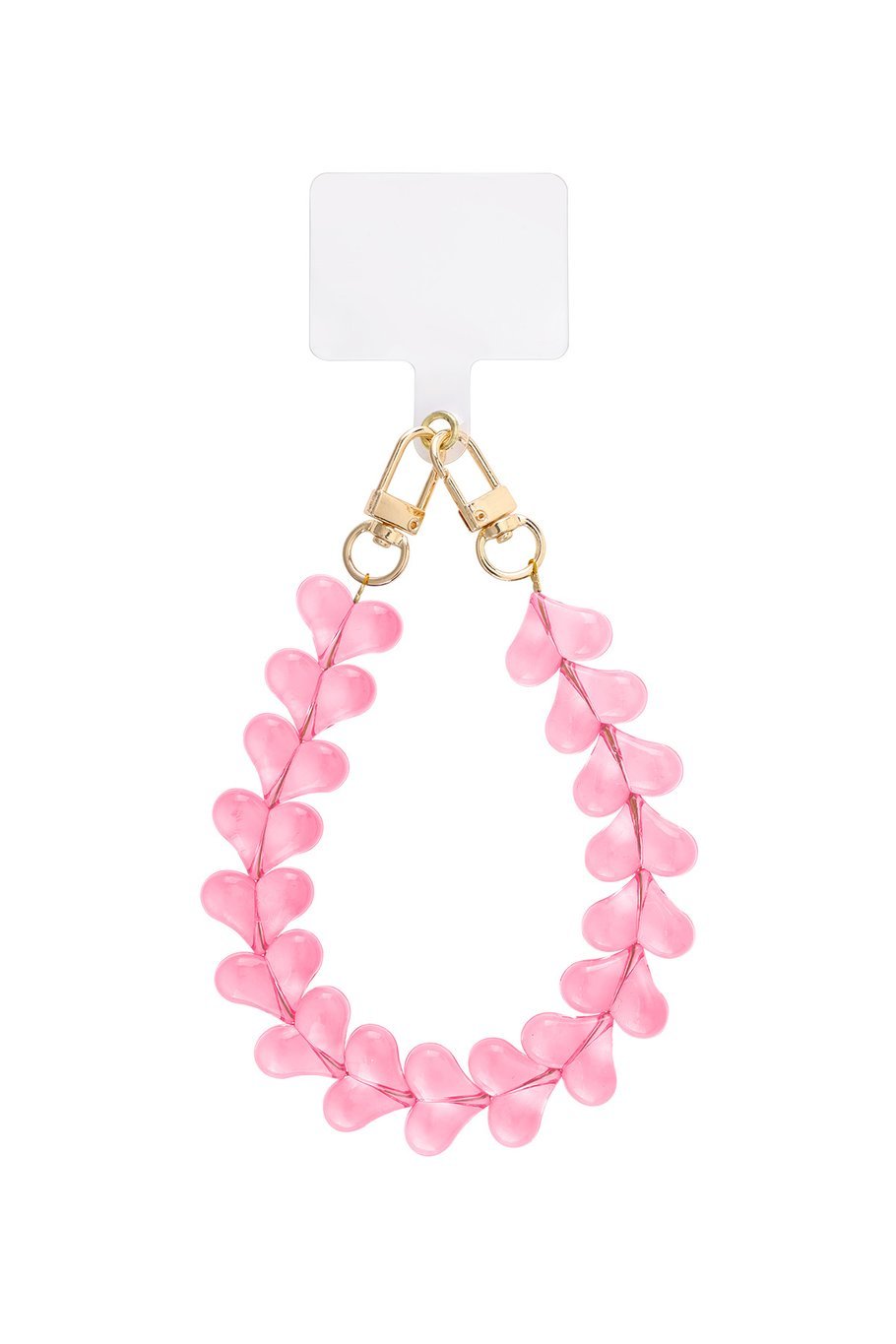 Roze Doorzichtige Hartjes - Telefoonkoord - Olivia & Kate