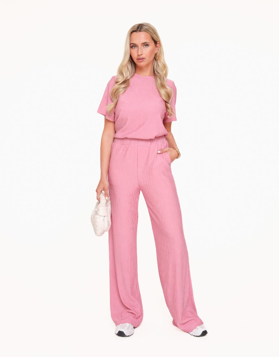 Roze Plisse - Broek - Olivia & Kate